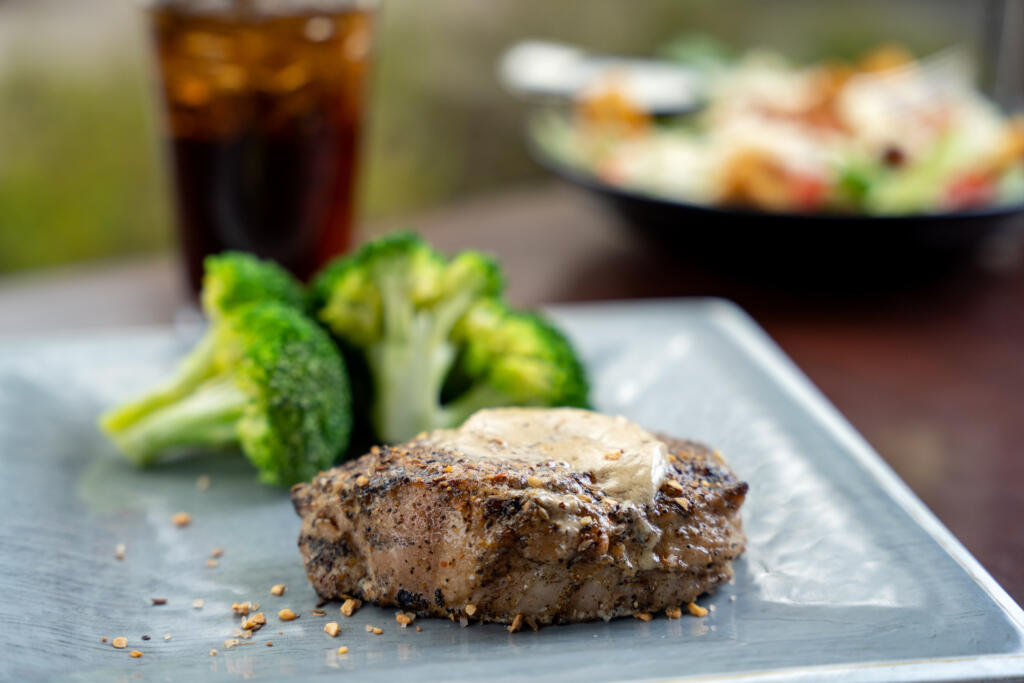 a steak and broccoli from a top knoxville restaurant